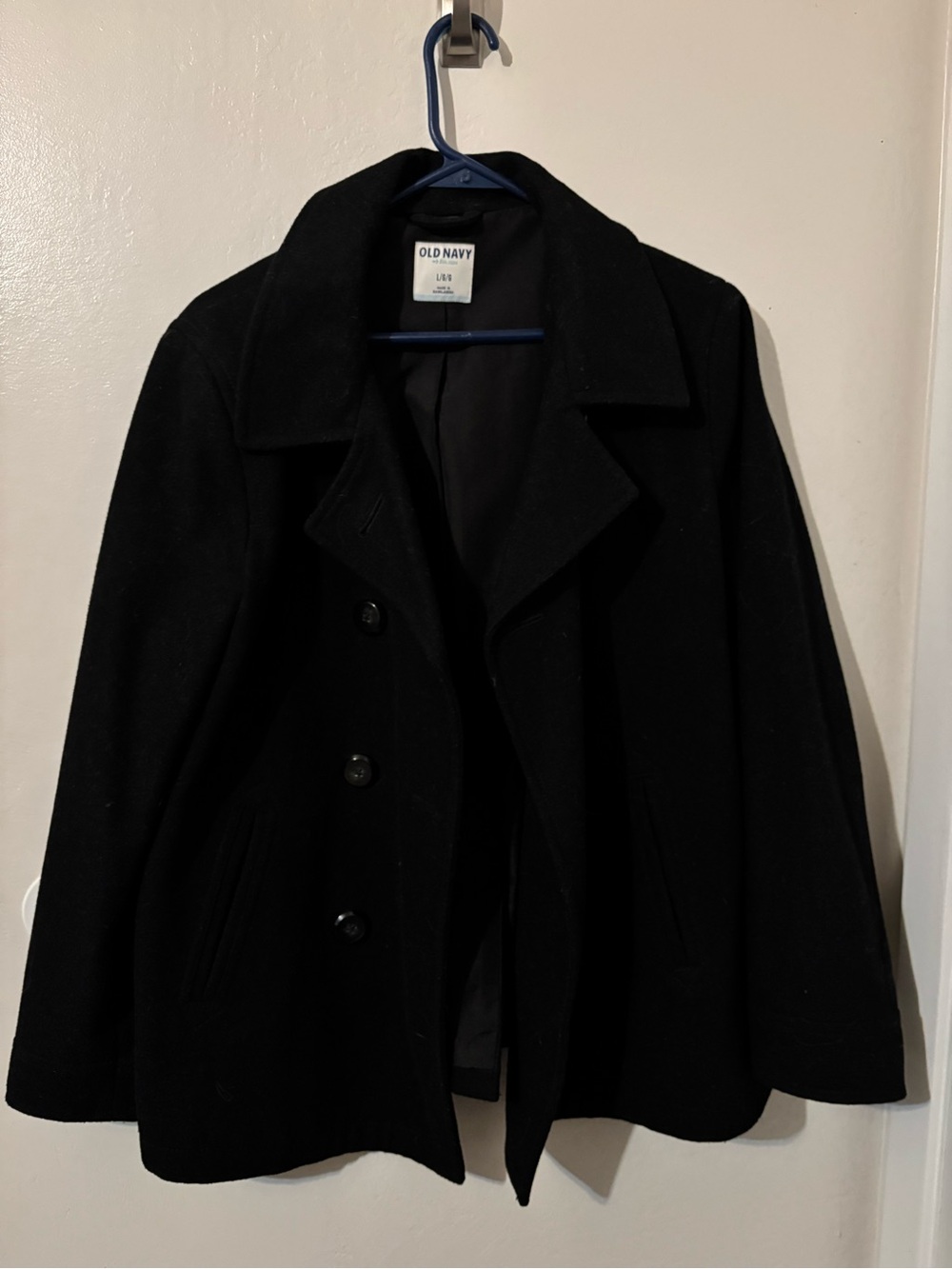 Women’s Black Pea Coat - Large